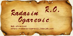 Radašin Ogarević vizit kartica